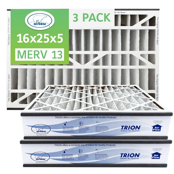 TRION Air Bear 16x25x5 MERV 13 3 Pack