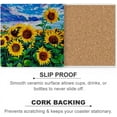 thumbnail image 6 of GZHJMY Square Drink Coasters, 4 Pcs Oil Painting Landscape with Sunflowers Absorbent Ceramic Coffee Coasters for Drinks with Cork Base Housewarming Gift for Home Decor, 6 of 6