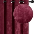 thumbnail image 2 of Crushed Velvet Curtains with Grommets Luxurious Thermal Insulated Soundproof Drapes for Birthday Soft and Durable Light-Filtering Window Treatments, 4 Panels, 2 of 6