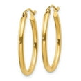 thumbnail image 6 of Auriga Fine Jewelry 14K Yellow Gold Oval Hoop Earrings for Women(L-17mm, W-20mm), 6 of 6
