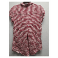 thumbnail image 2 of Jachs Girlfriend Women's Short Sleeve Tencel Blouse, Red Chevron, Sm, 2 of 2