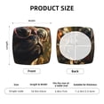 thumbnail image 4 of Kdxio Chair Seat Covers Pug Wearing Sunglasses Flowers Print Chair Covers for Dining Room Square Washable Chair Protector Seat(Six Piece), 4 of 5
