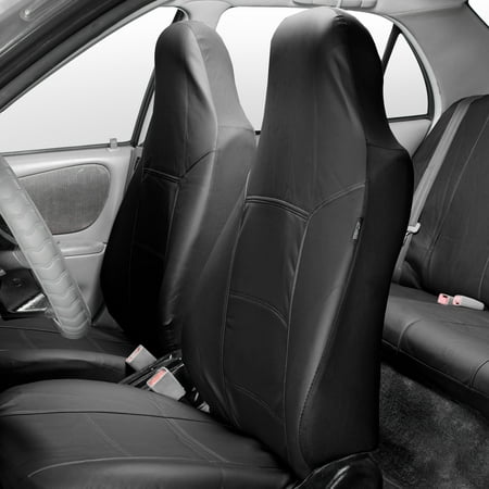 FH Group Highback Seat Royal Leather Seat Covers for Sedan, SUV, Van, Truck, Two Highback Buckets,
