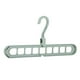 thumbnail image 1 of Perchas cerradas de 9 ranuras Perchas antideslizantes Perchas ahorradoras de espacio, estándar Verde claro, 1 of 9