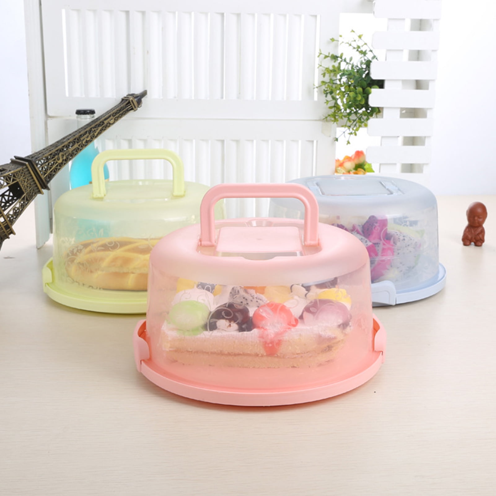 Food Container Storage Box Melon seed Candy Round Portable Nuts Snack Fruit 