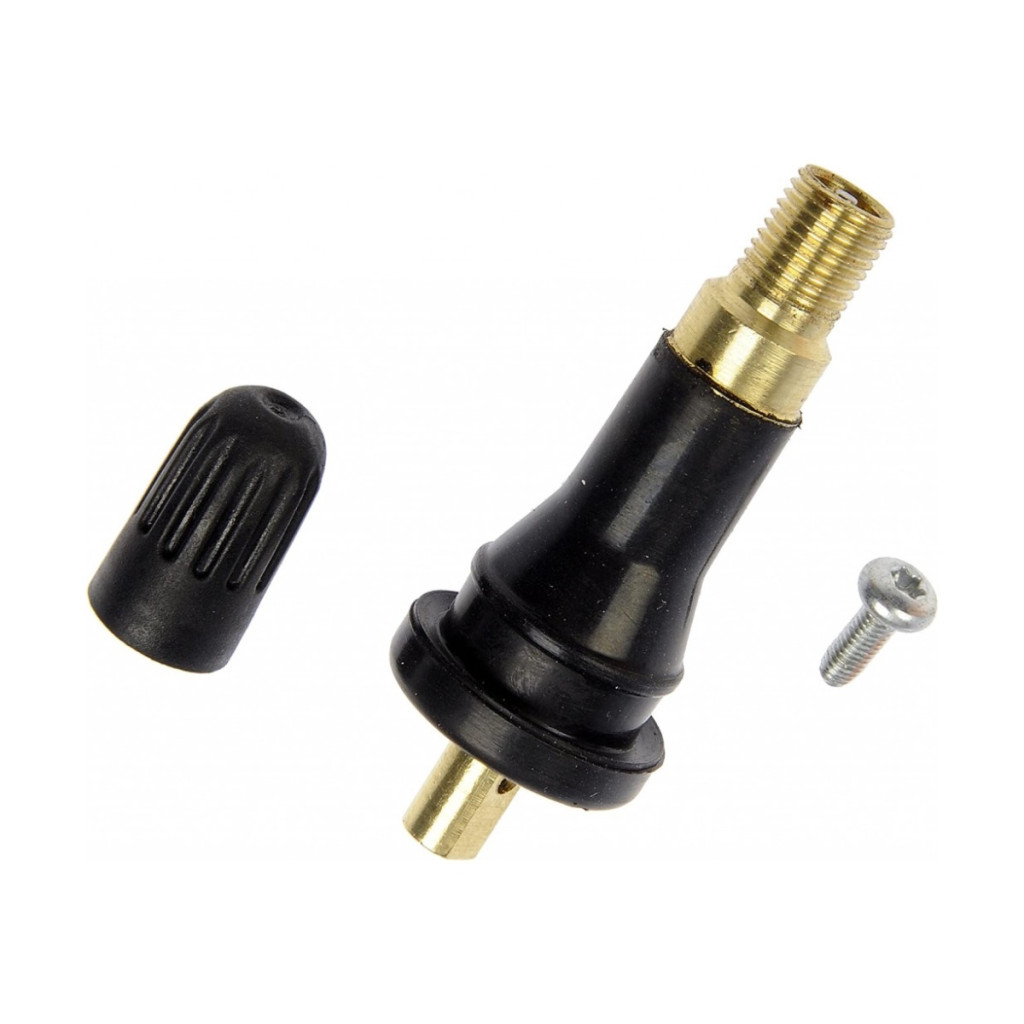 KarParts360 For Ford F-250/F-550/F-450 Super Duty 2010-2011 Tire Pressure Monitoring System Service Set | Rubber | 1 Valve Core and Stem | 1 Cap; Mounting Screw
