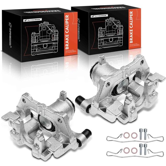 A-Premium Disc Brake Caliper Assembly with Bracket Compatible with Honda Civic 2016-2020 Insight 2019-2021 Rear Driver and Passenger Side 2-PC Set