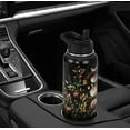 thumbnail image 6 of Goth Stainless Steel Water Bottle 32oz - Vacuum Insulated Tumbler with Straws & Lid | Leakproof, Double Walled | Gothic Moon Flower Design | Sports, Travel, Witchy Decor Gift, 6 of 6