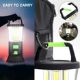 thumbnail image 4 of Rechargeable camping lantern, 2000lm led camping lights with 3 light modes, cob lightweight camp lamp phone charger portable waterproof lantern flashlight for power outages, emergency, hiking, 4 of 7