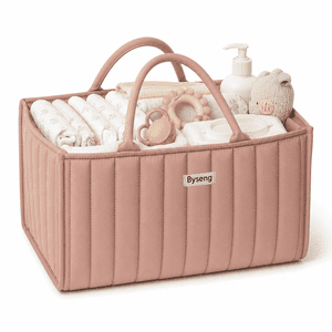 Byseng Baby Diaper Caddy Organizer, Pink