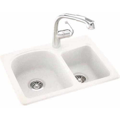 Swan KSDB2518010 25" x 18" Swanstone DoubleBasin Dual Mount Kitchen