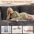 thumbnail image 6 of Vcatnet 135" Modular Sectional Sofa L Shaped Corduroy Couch Oversized Modern Minimalist Cloud Couch with Chaise for Living Room, Gray, 6 of 10