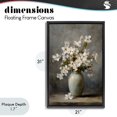 thumbnail image 4 of Stupell Industries French Country Full White Flowers in Vase Black Floating Frame Canvas Art, 21 x 31, by Petals Prints Design, 4 of 8