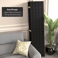 thumbnail image 5 of Red Lantern 6 ft. Tall Woven Fiber Folding Screen - Black - 8 Panel, 5 of 6