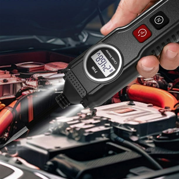 Comprobador de voltaje automotriz | Comprobador de circuitos de bajo voltaje de 5 V a 40 V para autos y camiones | Herramienta de diagnóstico de circuitos digital portátil con pantalla LED para