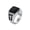 Silver, variant on Men's Stainless Steel Punk Black Onyx Gemstone Cross Religious Engagement Ring Silver Size 9