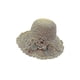 thumbnail image 1 of Elegant Crochet Hat with Ruffle Detail for Women, Summer Wide Brim Sun Hat, Khaki One Size Fits All, 1 of 3