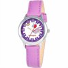 Butterflies Girls' Stainless Steel Watch, Purple Strap