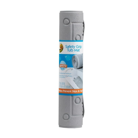 Tapis de bain antidérapant de marque Duck 43,2 cm x 91,4 cm, Gris
