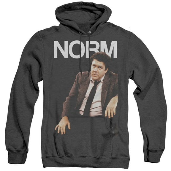 Cheers Norm Adult Heather Hoodie Sweatshirt Black