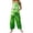 Green, variant on Gyujnb Women's St. Patrick's Day Overalls - Gradient Green Glitter Shamrock Print Pocketed Wide Leg Jumpsuit for Irish Festival,XL