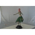 thumbnail image 6 of Nifao Gypsy dancer with green dress bronze statue – Home Office Decor Sculpture, 12"L x 9"W x 30"H, 6 of 11