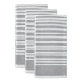 thumbnail image 3 of Contemporary Home Living French Striped Terry Cotton Dish Towels - 28" - Mineral Gray and White -, 3 of 3
