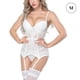 thumbnail image 1 of Mujeres Sexy Corset Body Ropa interior Deep V Perspectiva Lencería blanca Regalo, M Speravity XX000195-02, 1 of 7