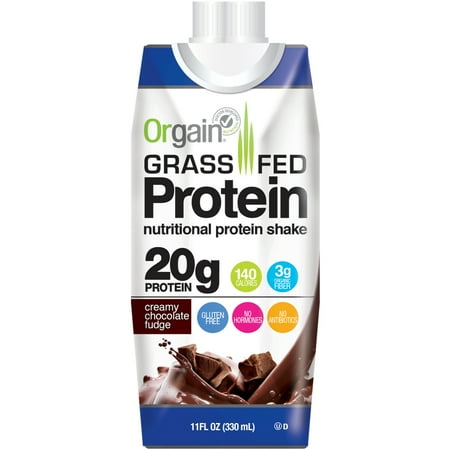 Orgain Clean Grass-Fed Protein Shake - Creamy Chocolate Fudge - 12ct