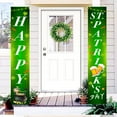 thumbnail image 2 of 1 Pair Hanging Ornament Eye-catching Wide Application Polyester Green Leprechaun Porch Sign Household Supplies, 2 of 8