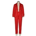 thumbnail image 3 of KIHOUT Clearance Ladies Suit Two-piece Color Casual Suit Long Sleeve Coat Outwear, 3 of 7