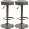 thumbnail image 1 of HOMCOM Tabourets de Bar Modernes Réglables, Ensemble de 2, Tabourets Pivotants, Gris Foncé, 1 of 10