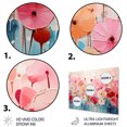 thumbnail image 3 of Designart "Pink Ephemeral quintessence" Abstract Collages Metal Art Living Room, 3 of 5