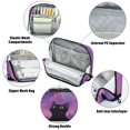 thumbnail image 4 of Standing Pencil Case with Base Large Capacity Stationery Pouch Pen Bag with Zipper for Women Men Purple Sky and Black Cat, 4 of 7