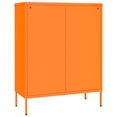 thumbnail image 3 of vidaXL Drawer Cabinet Orange 80x35x101.5 cm Steel, 3 of 5