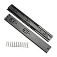 thumbnail image 3 of 2pcs Cajón de gabinete Diapositivas Rails Pistas fáciles de instalación de accesorios prácticos reemplazar la guía negra deslizadores corredores de 18 pulgadas, 3 of 8