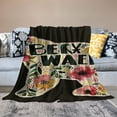 thumbnail image 2 of Orinice Bear Flowers Leaves Warm Lightweight Blanket Soft Fleece Blankets All Seasons Super Soft Blanket for Living Rooms Sofa Decor Cow Gifts - Excellent Hand Feel Blanket 50x60in, 2 of 6