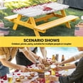 thumbnail image 6 of Valentine's Day Table Cloths for 6 Foot Rectangle Tables, Red Truck Roses Romantic Love Heart Rustic Wood Patio Waterproof Elastic Fitted Tablecloths, Washable Rectangular Table Cover for Camping, 6 of 8