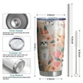 thumbnail image 6 of 20 Oz Shih Tzu Dog and Floral Coffee Tumbler Double Wall Insulated Stainless Steel Water Bottle | Metal Reusable Thermoses Flask with Cup Cap | Leak & Sweat Proof with Anti-Dust Lid, 6 of 7