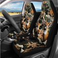 thumbnail image 4 of XYZCANDO Deers Camo Forest 14 Pcs Car Seat Covers Full Set Steering Wheel Cover Center Console Armrest Pad Seat Belt Pads Headrest Covers for Most Cars SUVs Sedans, 4 of 7