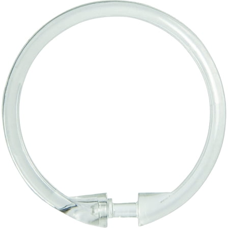 Shower Curtain Rings, Clear, 12-Pack