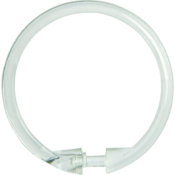 Shower Curtain Rings, Clear, 12-Pack