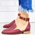 thumbnail image 1 of Zapatos de mujer cómodos, transpirables, ligeros, hebilla de cinturón, tacón bajo, punta redonda, zapatos Wmkox8yii shjk6395, 1 of 3