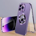 thumbnail image 3 of Funda Magsafe magnética de Metal para iPhone 15, 13, 12, 14 Pro Max, lente de pantalla completa de 360 °, cubierta protectora de vidrio HD de aleación de aluminio, 3 of 5