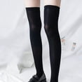 thumbnail image 6 of EazyTech Women's Fashion Thigh High Socks Spring Summer Thin Breathable Over the Knee Stockings, 6 of 7
