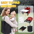 thumbnail image 5 of WonderStone Hook On Chair, Portable High Chair with Tray, Storage Bag & Free Accessories, Clip-On Table Chair for Baby and Toddler, Ideal for Home and Travel, Red, 5 of 9