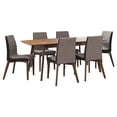 thumbnail image 3 of Coaster Redbridge 7-Piece Rectangular Dining Set, Natural Walnut, 3 of 9