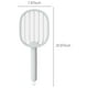 thumbnail image 2 of Fly Swatter Racket Mosquito Zapper Plegable USB Recargable Insect Matainsectos | Control de plagas portátil eléctrico | Uso en interiores y exteriores | Malla de seguridad | Blanco | 20x53cm | 1, 2 of 9