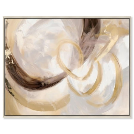 Dreamy Swirls III Canvas Luxury Abstract Art by Art Remedy Silver Frame 24 x 20