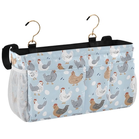 Ryvnso Bedside Caddy Cute Chickens Eggs Bedside Storage Bag Hanging Organizer